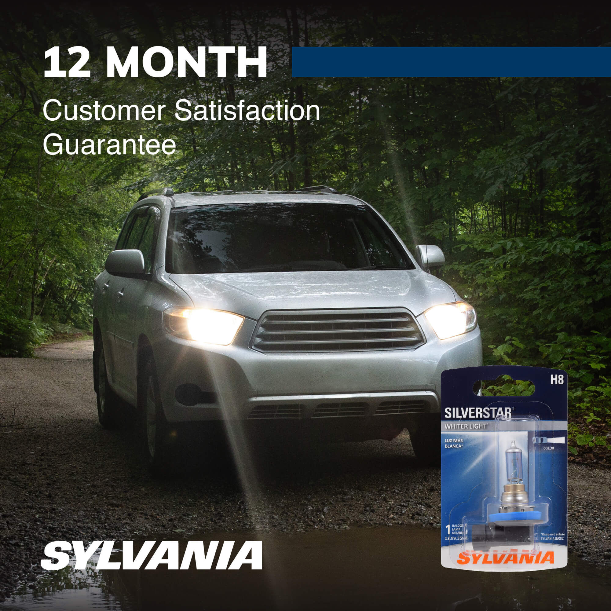 SYLVANIA H8 SilverStar Halogen Fog Bulb 1 Pack